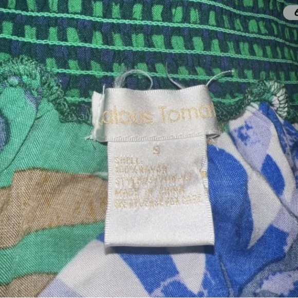 Jealous Tomato Tropical Off Shoulder Blouse Size Small Anthropologie - Picture 4 of 4